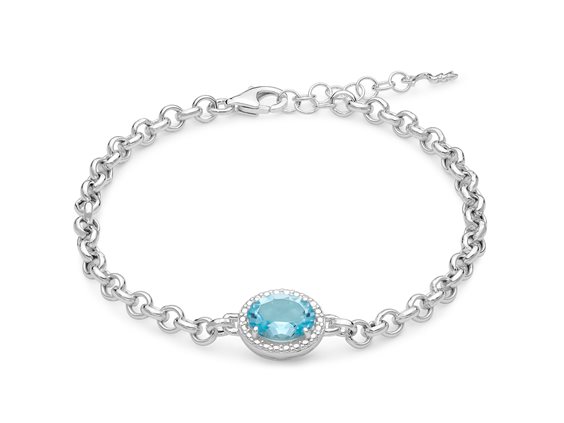 Bracciale Miluna Donna LA GEMMA DEL CIELO in Argento Topazio BRD909 - BRD909